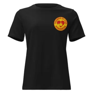 Women's Relaxed T-Shirt Thumbs Up For Kindness Logo