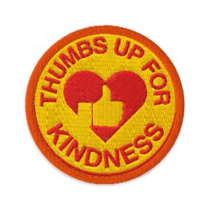Thumbs Up For Kindness Logo Embroidered Patch