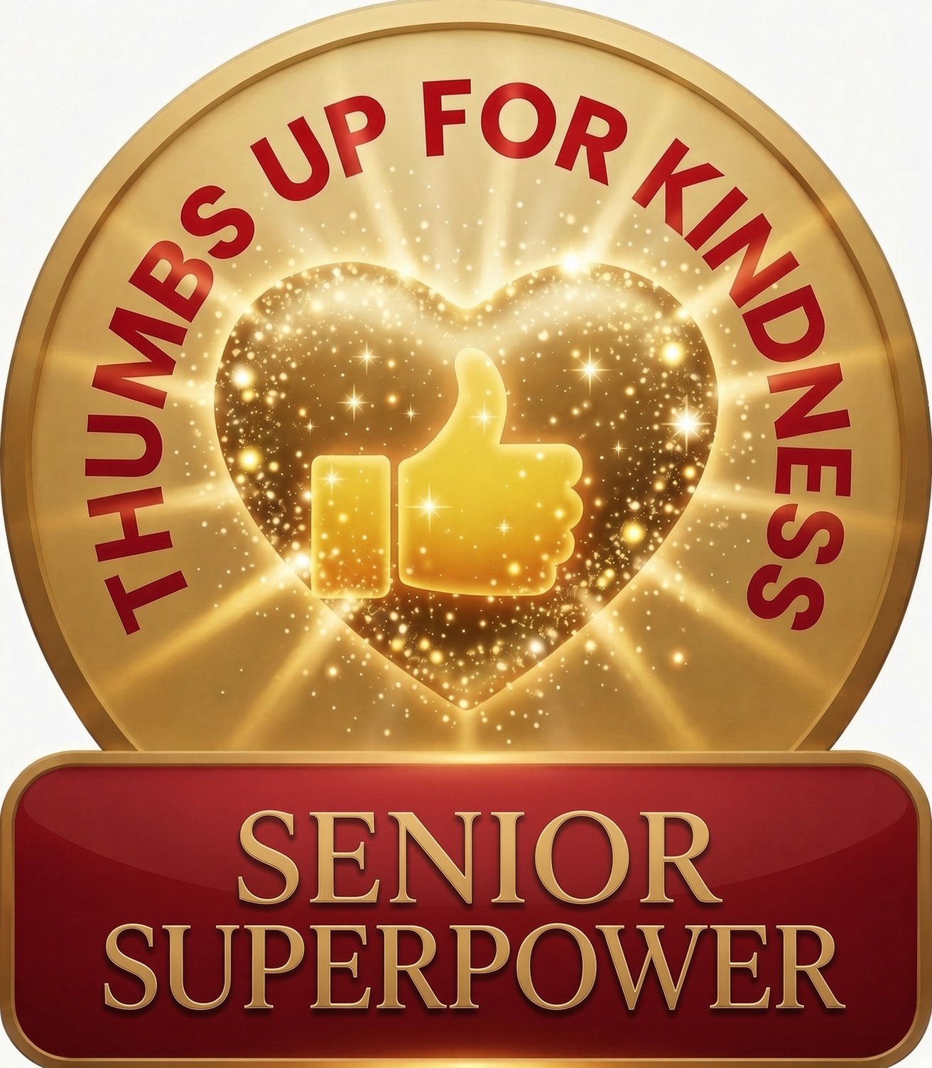 Senior Superpower Badge – Thumbs Up For Kindness