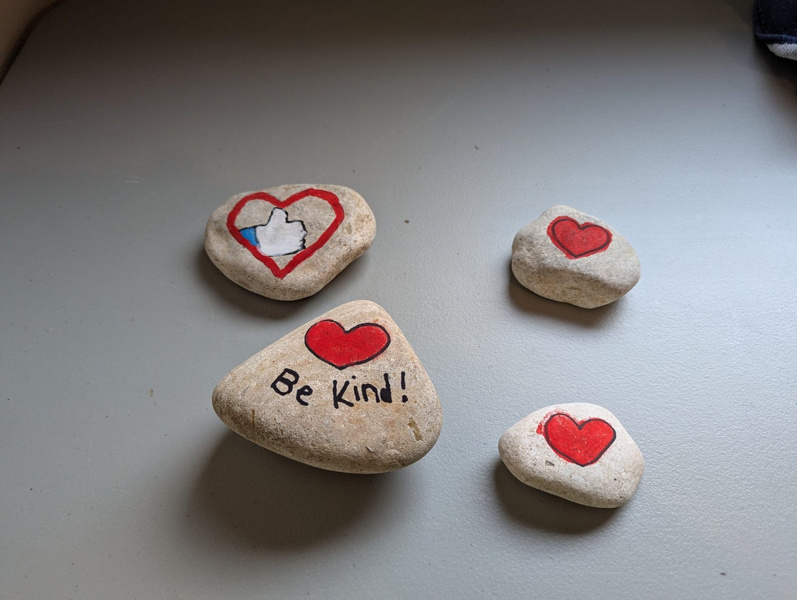 Kindness Rocks painted by kids