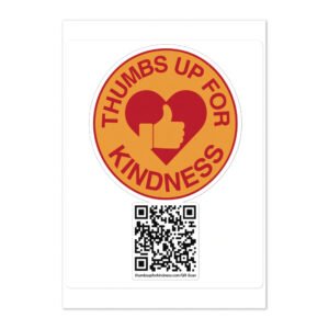 Thumbs Up For Kindness QR Scan Sticker Sheet