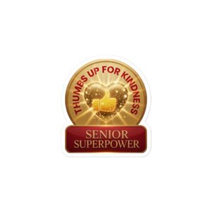 Senior Superpower Badge Sticker | Bubble-Free Vinyl Decal