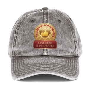 Kindness Superpower Vintage Cotton Twill Cap