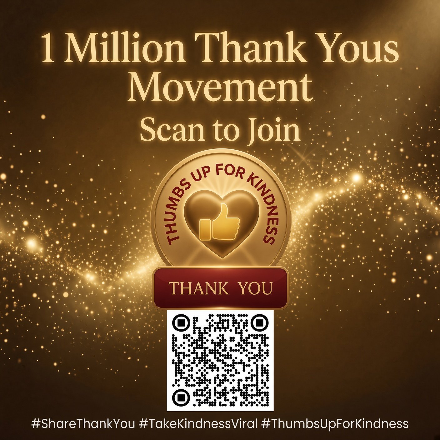1 Million Thank Yous QR with Badge